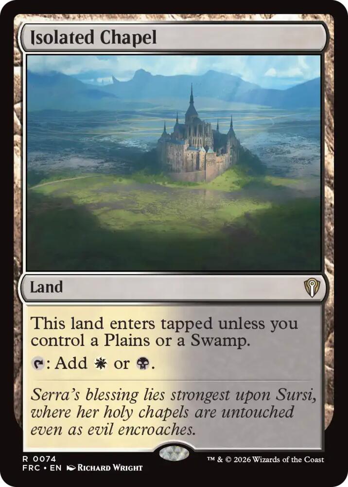 Isolated Chapel (74) [Reality Fracture Commander] | Boutique FDB TCG