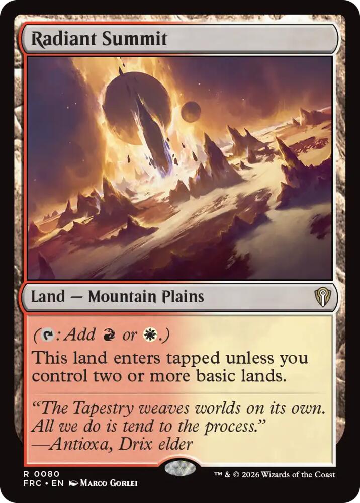Radiant Summit (80) [Reality Fracture Commander] | Boutique FDB TCG