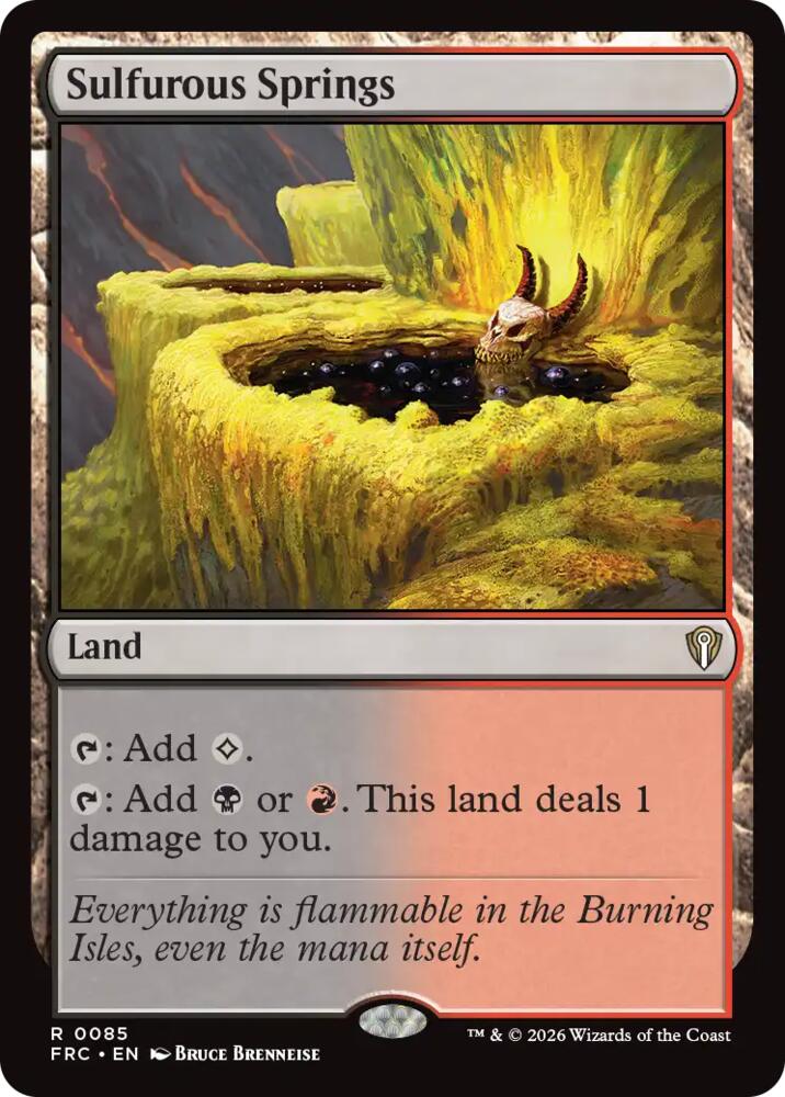 Sulfurous Springs (85) [Reality Fracture Commander] | Boutique FDB TCG
