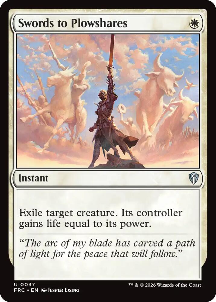 Swords to Plowshares (37) [Reality Fracture Commander] | Boutique FDB TCG