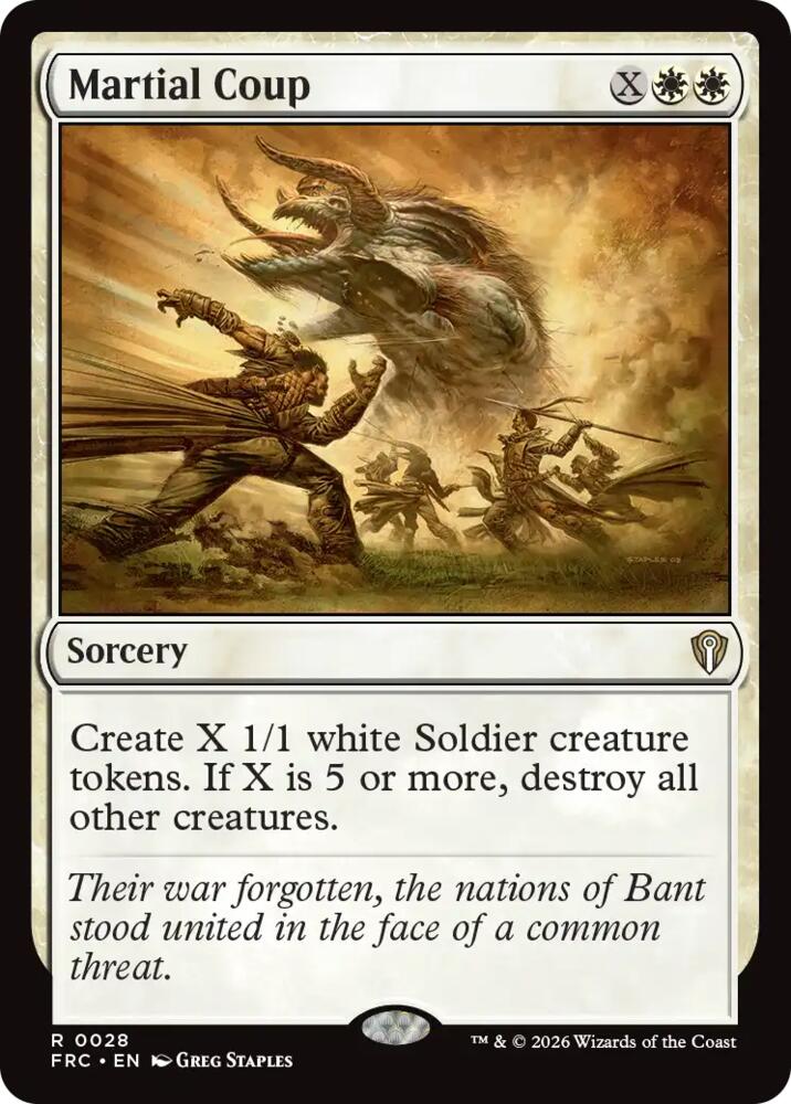 Martial Coup (28) [Reality Fracture Commander] | Boutique FDB TCG