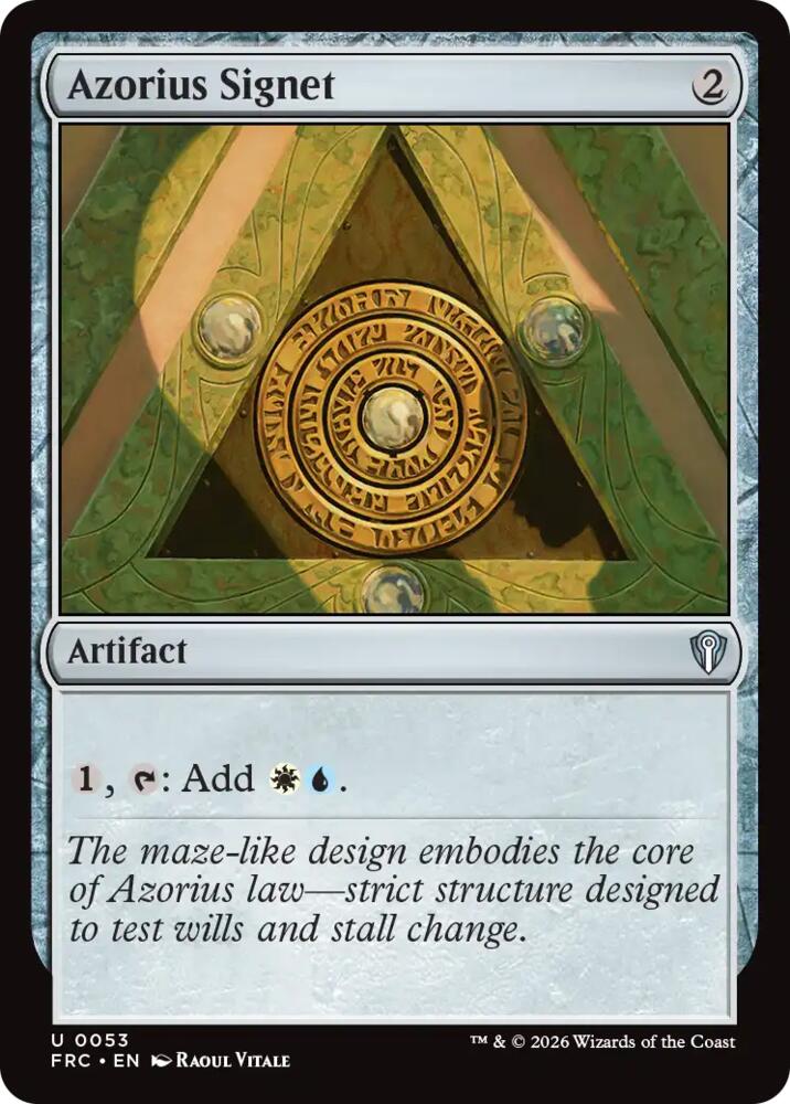 Azorius Signet (53) [Reality Fracture Commander] | Boutique FDB TCG