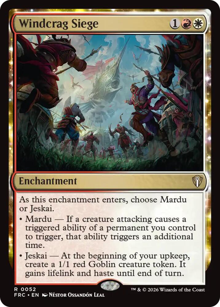 Windcrag Siege (52) [Reality Fracture Commander] | Boutique FDB TCG