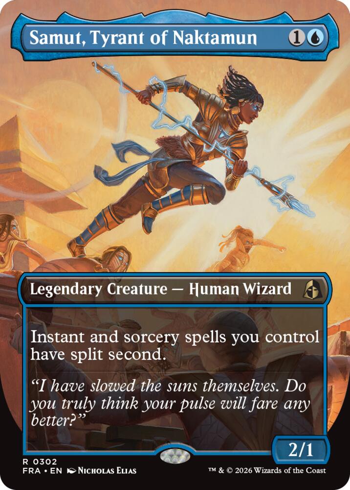 Samut, Tyrant of Naktamun (Borderless) (302) [Reality Fracture] | Boutique FDB TCG