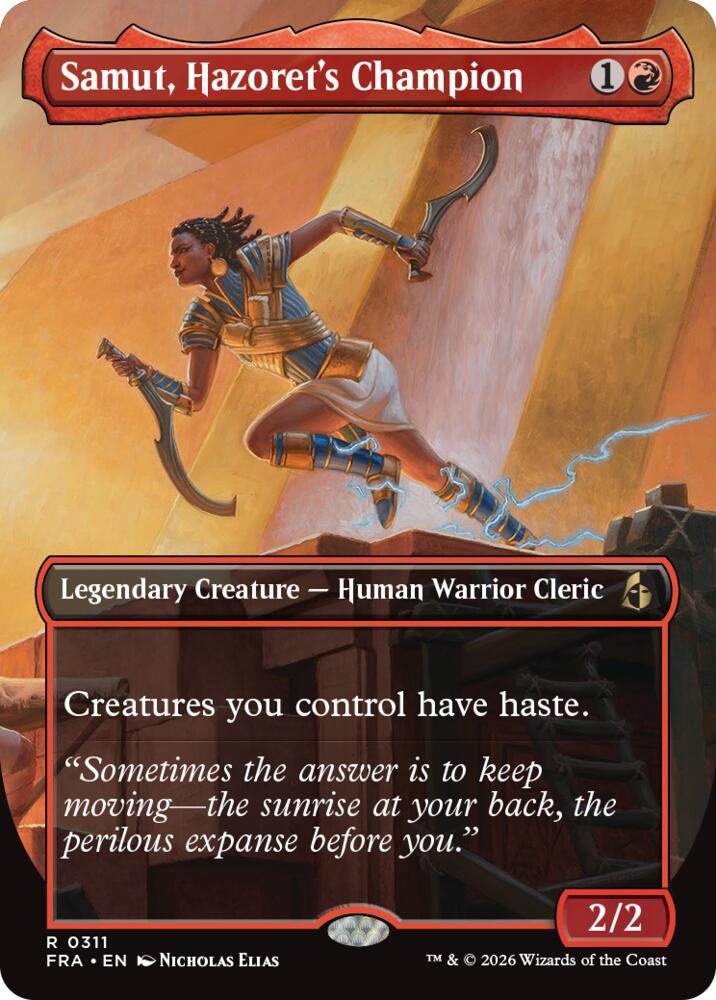 Samut, Hazorer's Champion (Borderless) (311) [Reality Fracture] | Boutique FDB TCG