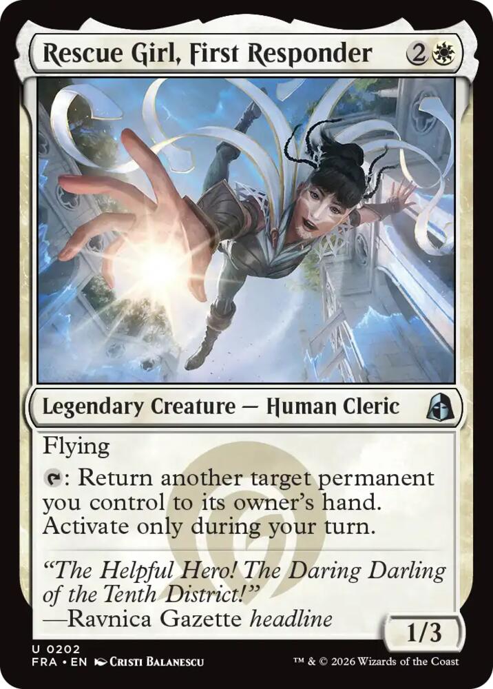 Rescue Girl, First Responder (202) [Reality Fracture] | Boutique FDB TCG