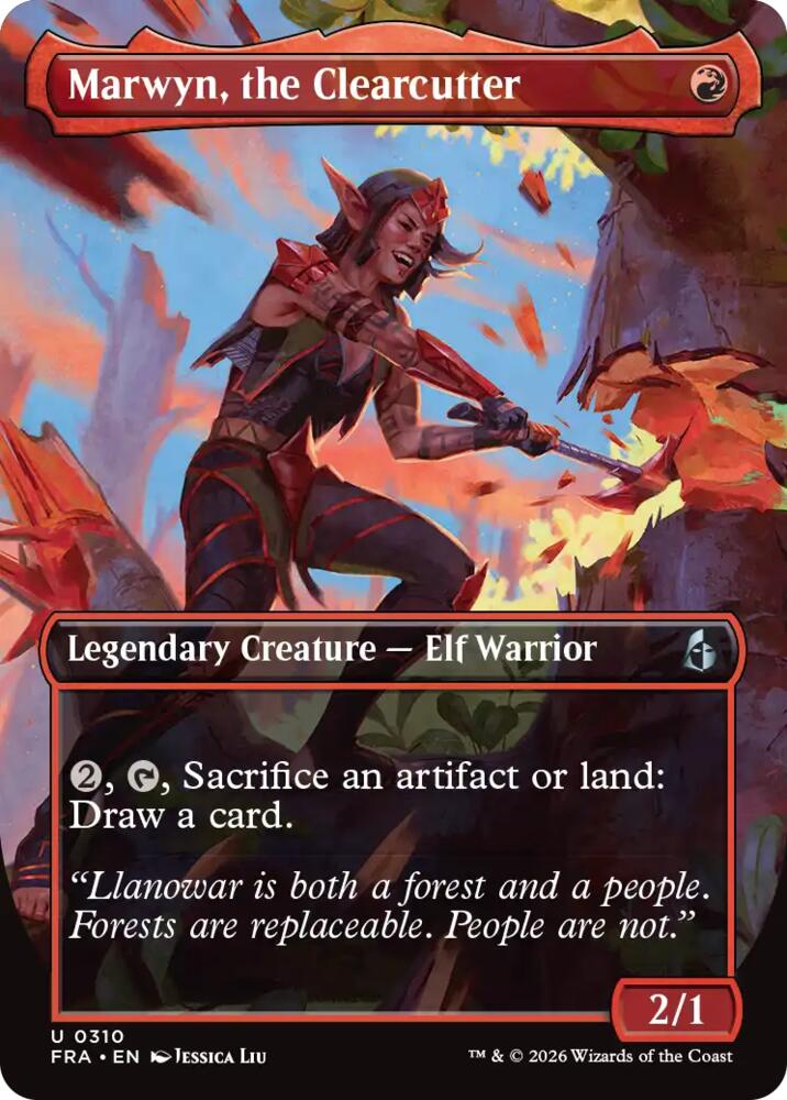 Marwyn, the Clearcutter (Borderless) (310) [Reality Fracture] | Boutique FDB TCG