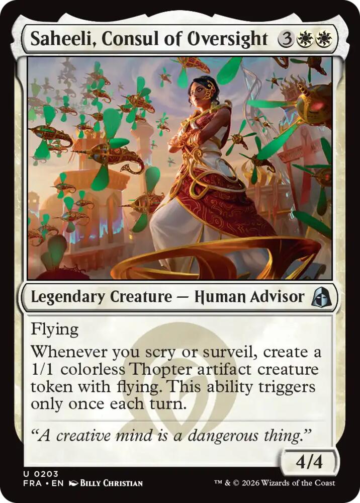 Saheeli, Consul of Oversight (203) [Reality Fracture] | Boutique FDB TCG
