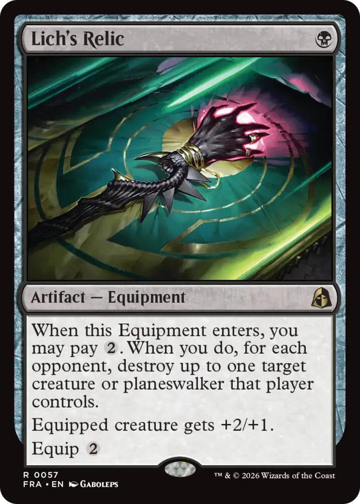Lich's Relic (57) [Reality Fracture] | Boutique FDB TCG