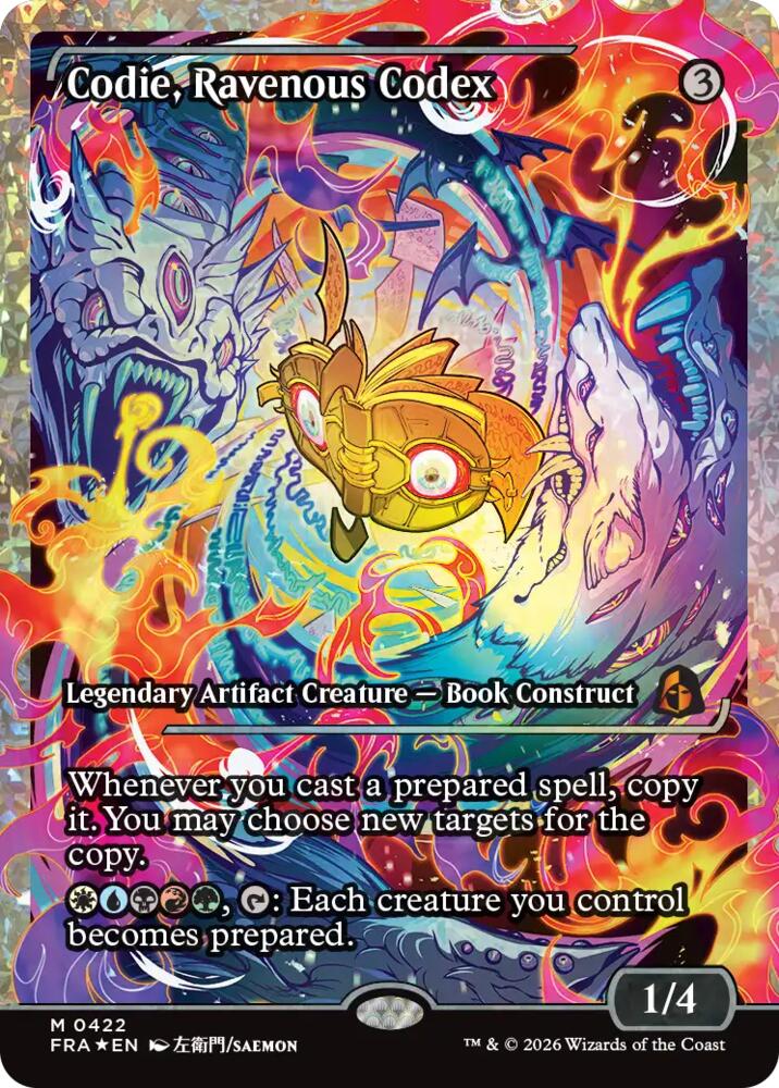 Codie, Ravenous Codex (Showcase) (Fracture Foil) (422) [Reality Fracture] | Boutique FDB TCG