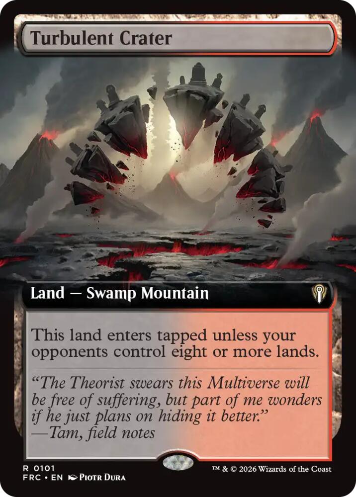 Turbulent Crater (Extended Art) (101) [Reality Fracture Commander] | Boutique FDB TCG