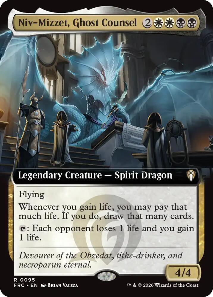 Niv-Mizzet, Ghost Counsel (Extended Art) (95) [Reality Fracture Commander] | Boutique FDB TCG