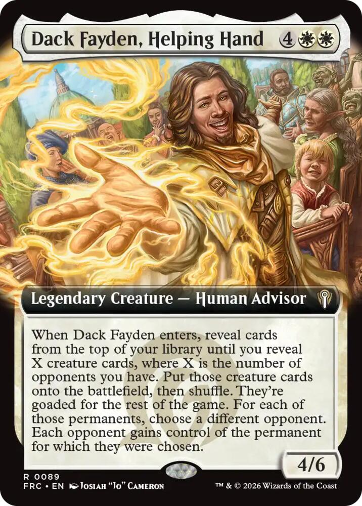 Dack Fayden, Helping Hand (Extended Art) (89) [Reality Fracture Commander] | Boutique FDB TCG
