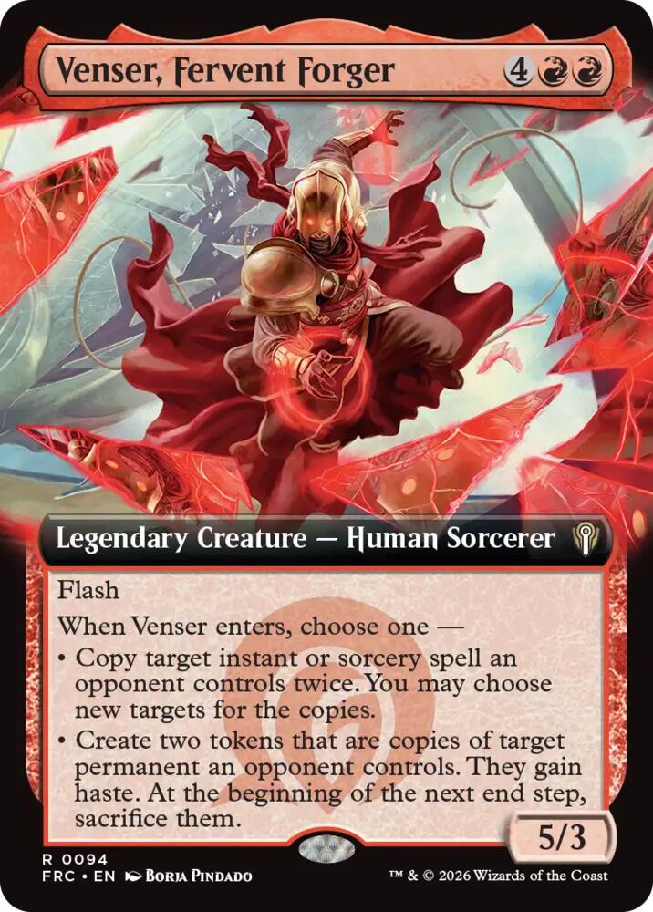 Venser, Fervent Forger (Extended Art) (94) [Reality Fracture Commander] | Boutique FDB TCG