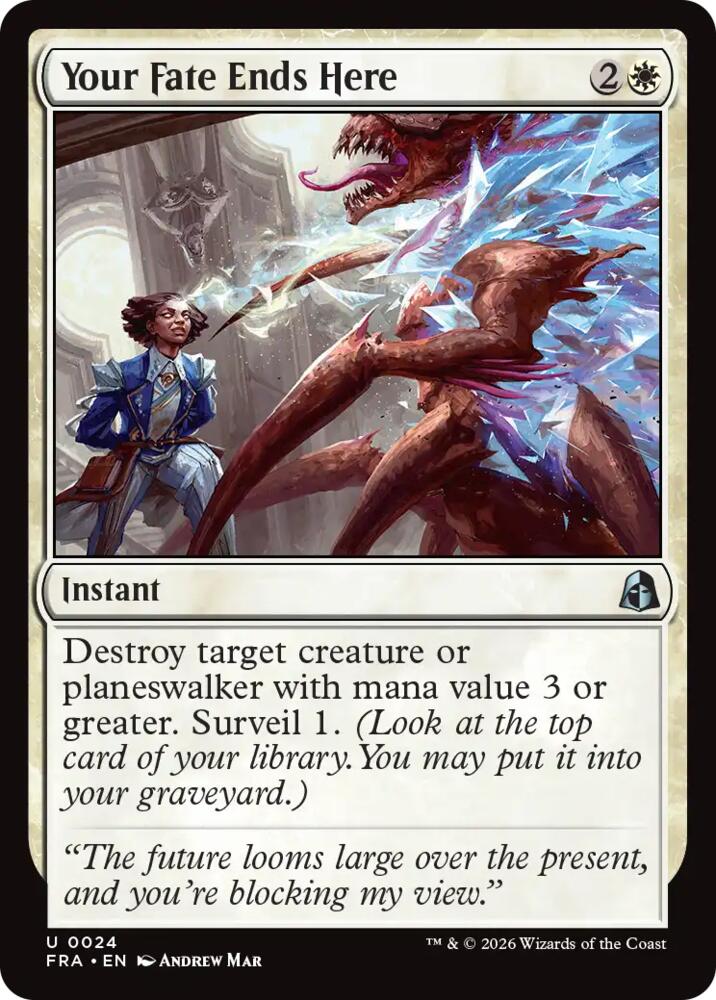 Your Fate Ends Here (24) [Reality Fracture] | Boutique FDB TCG