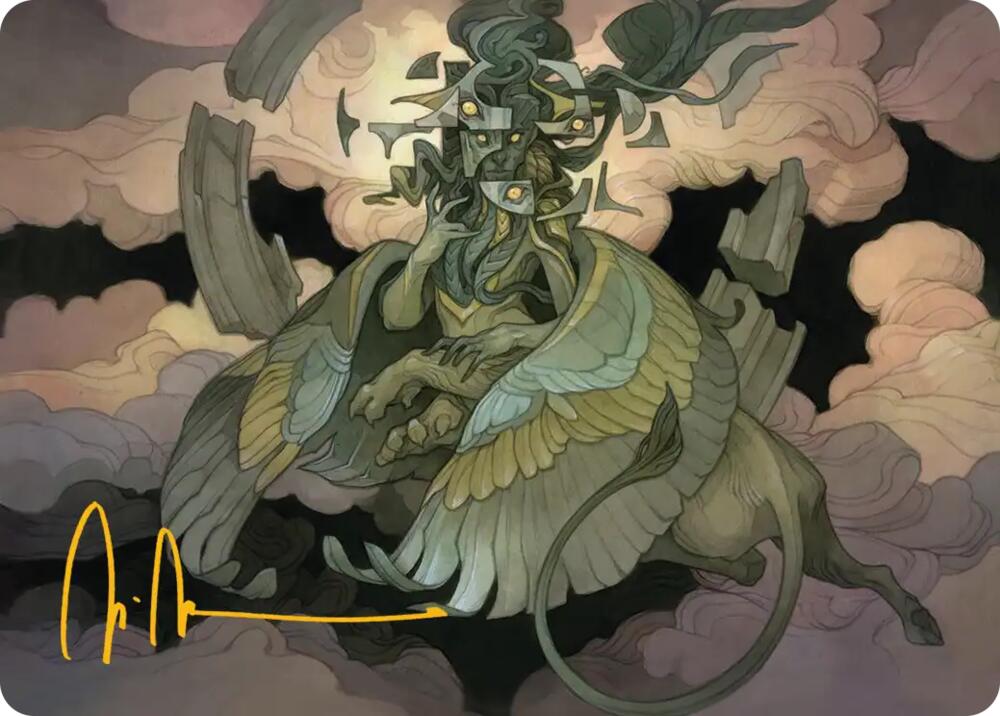 Sphinx of False Conclusions Art Card (Gold-Stamped Signature) (7) [Reality Fracture Art Series] | Boutique FDB TCG