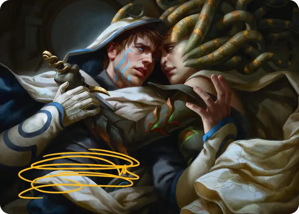 Vraska's Final Mercy Art Card (Gold-Stamped Signature) (15) [Reality Fracture Art Series] | Boutique FDB TCG