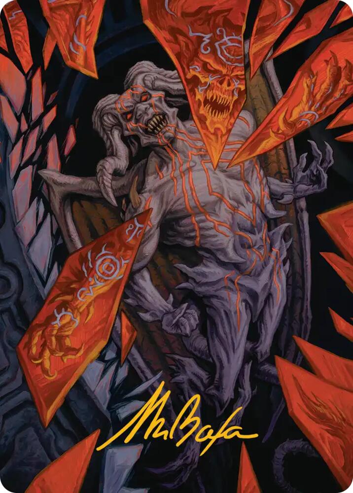 Curse-Marred Demon Art Card (Gold-Stamped Signature) (37) [Reality Fracture Art Series] | Boutique FDB TCG