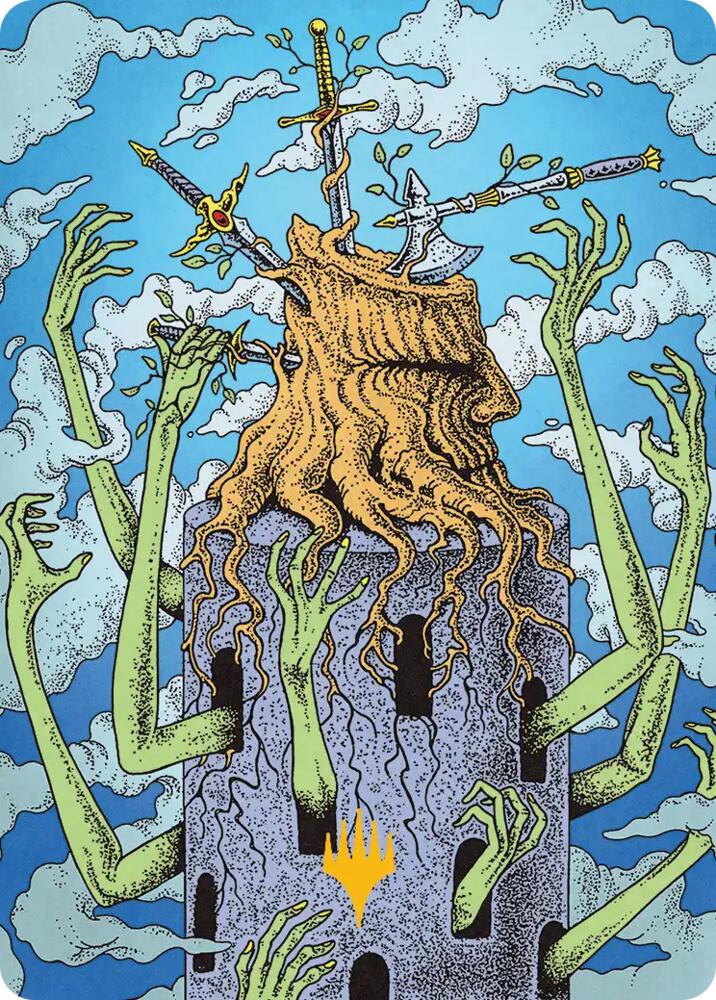 Flourishing Grapple Art Card (Gold-Stamped) (51) [Reality Fracture Art Series] | Boutique FDB TCG