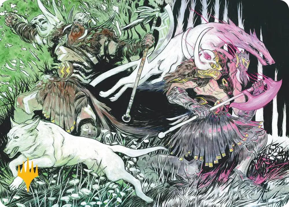 Ferocity of the Hunt Art Card (Gold-Stamped) (26) [Reality Fracture Art Series] | Boutique FDB TCG