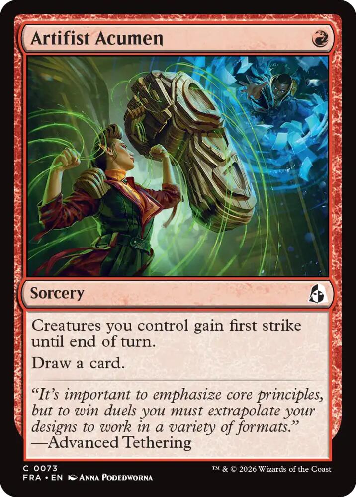 Artifist Acumen (73) [Reality Fracture] | Boutique FDB TCG