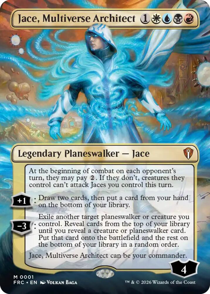 Jace, Multiverse Architect (Borderless) (1) [Reality Fracture Commander] | Boutique FDB TCG