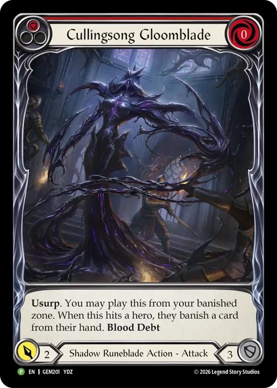 Cullingsong Gloomblade (GEM201) [GEM Pack 6] | Boutique FDB TCG
