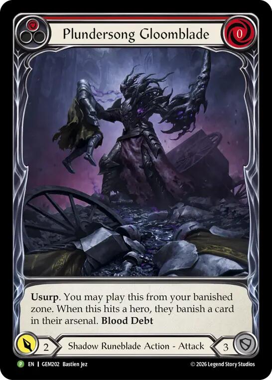 Plundersong Gloomblade (GEM202) [GEM Pack 6] | Boutique FDB TCG