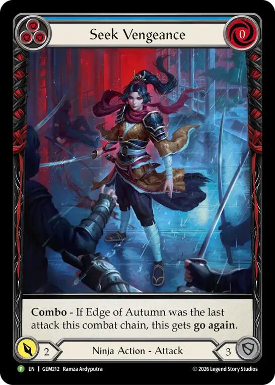Seek Vengeance (GEM212) [GEM Pack 6] | Boutique FDB TCG