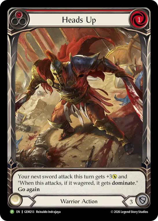 Heads Up (GEM213) [GEM Pack 6] | Boutique FDB TCG