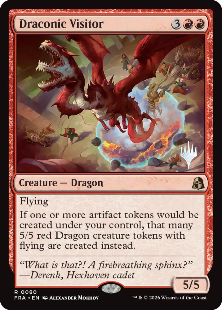 Draconic Visitor (80) [Reality Fracture Promos] | Boutique FDB TCG