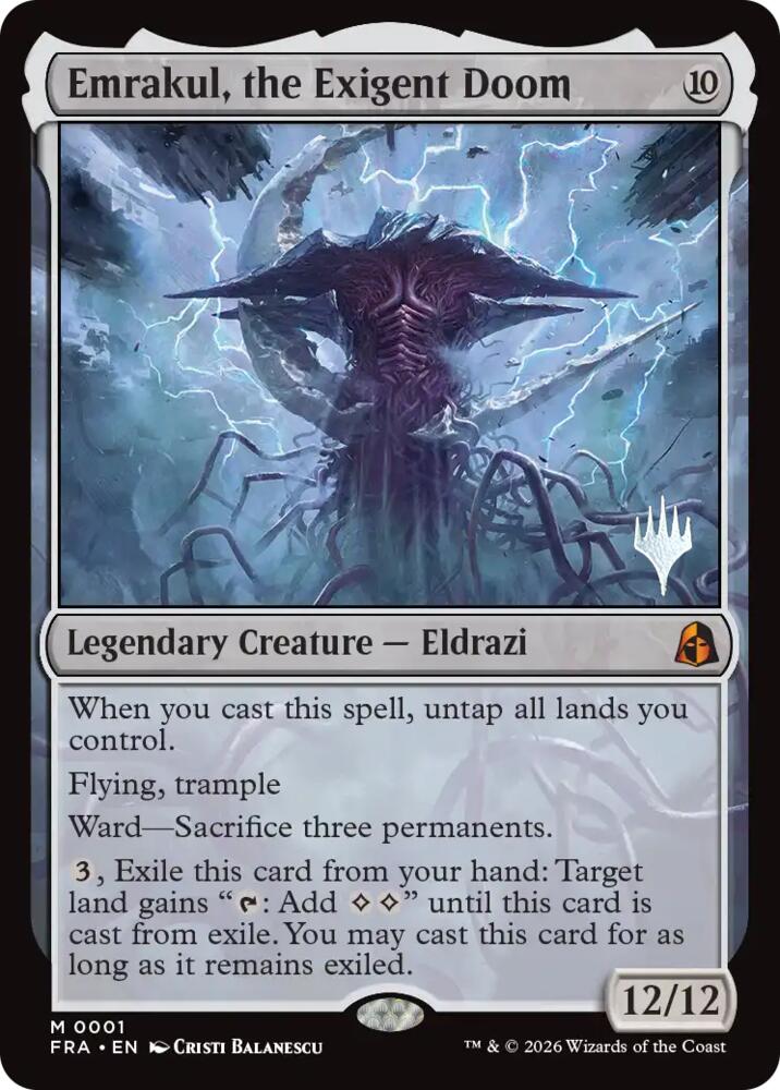 Emrakul, the Exigent Doom (1) [Reality Fracture Promos] | Boutique FDB TCG