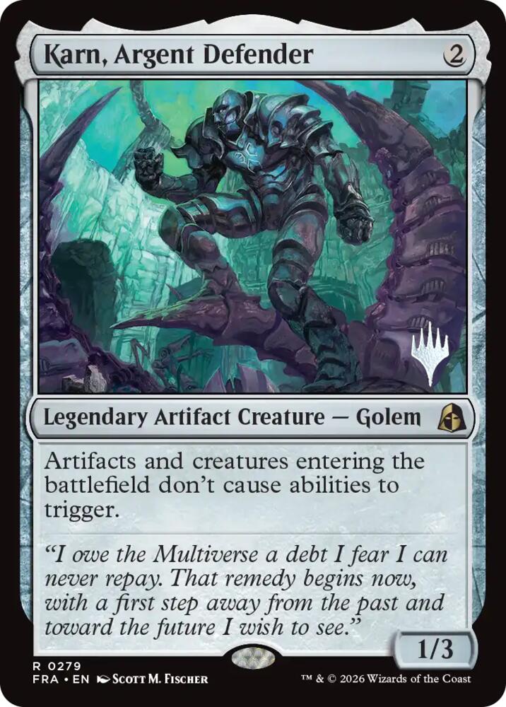 Karn, Argent Defender (279) [Reality Fracture Promos] | Boutique FDB TCG