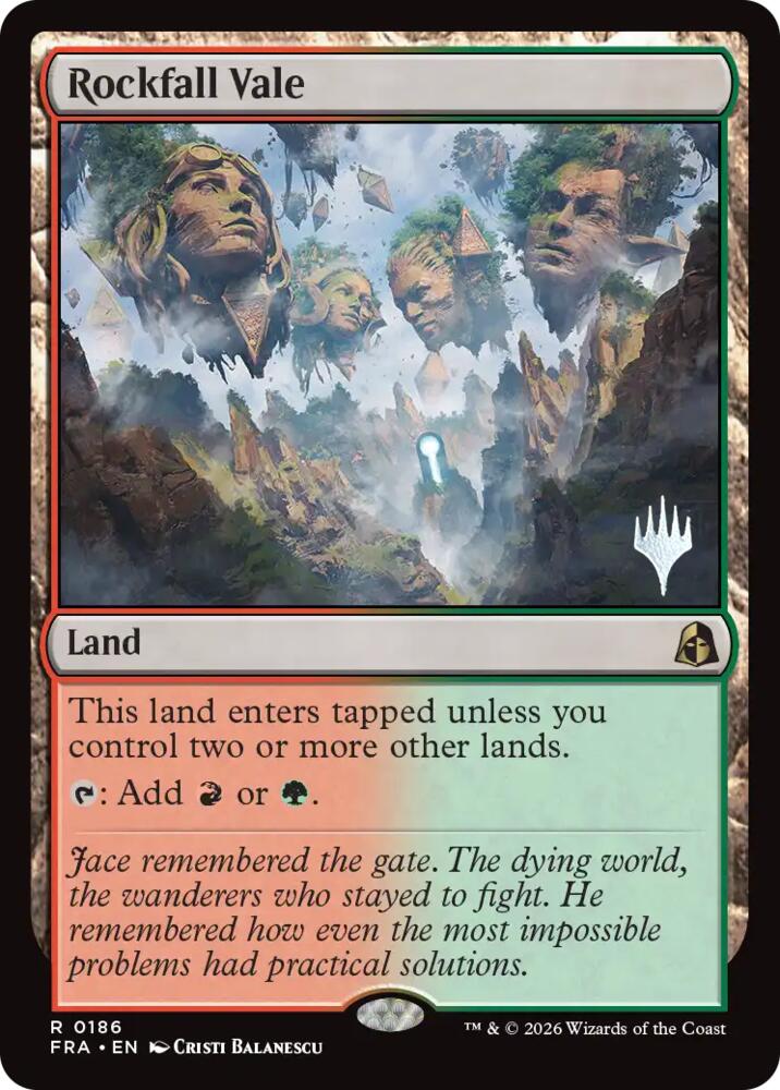 Rockfall Vale (186) [Reality Fracture Promos] | Boutique FDB TCG