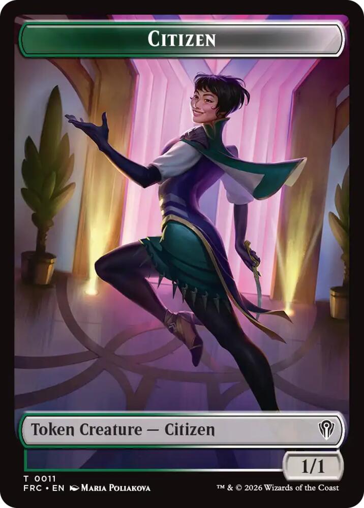 Citizen // The Monarch Double-Sided Token (11 // 17) [Reality Fracture Commander] | Boutique FDB TCG
