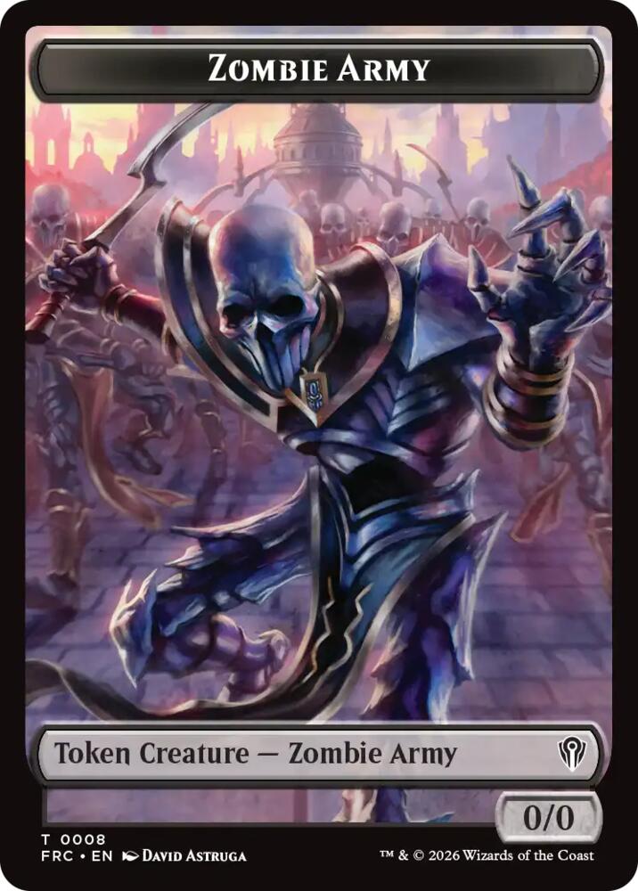 Zombie Army // Goblin Double-Sided Token (8 // 9) [Reality Fracture Commander] | Boutique FDB TCG