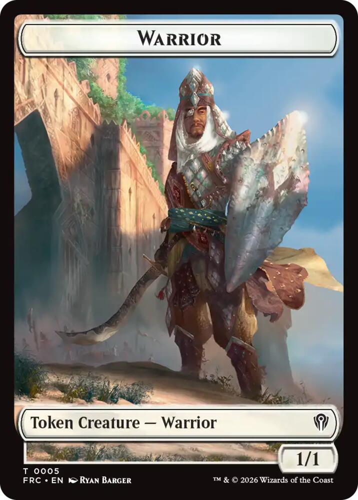 Warrior // Shark Double-Sided Token (5 // 6) [Reality Fracture Commander] | Boutique FDB TCG
