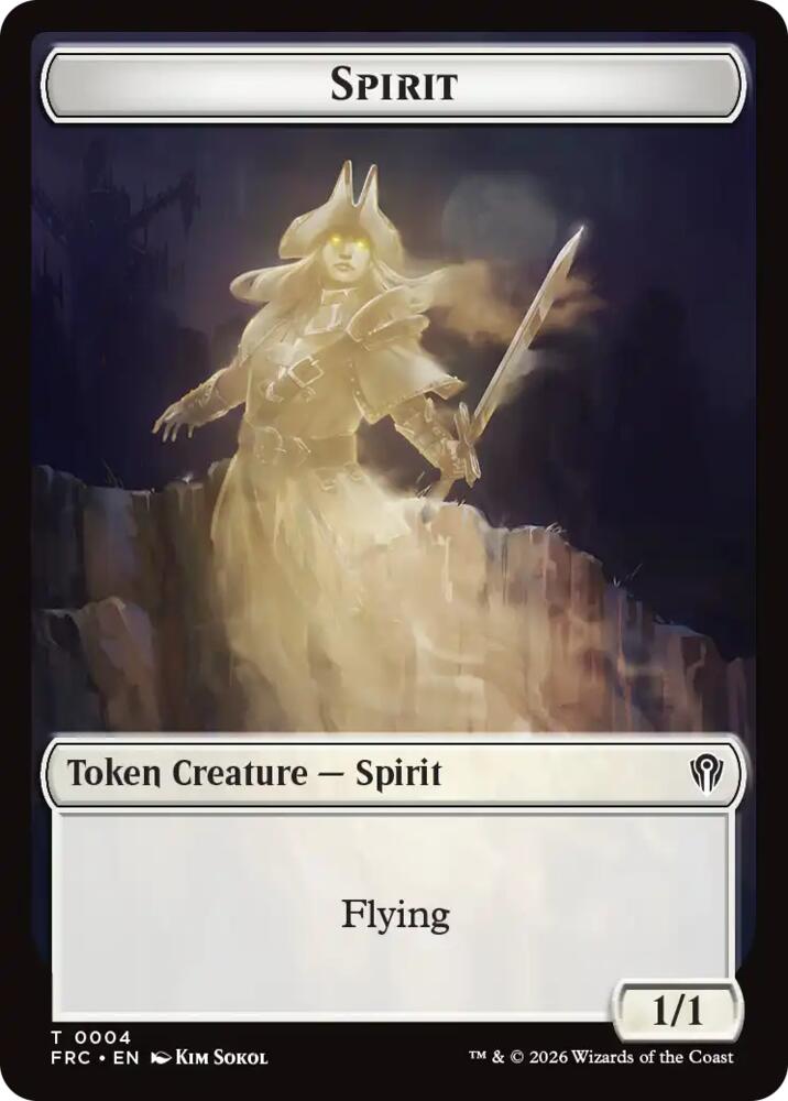 Spirit // Jace Double-Sided Token (4 // 5) [Reality Fracture Commander] | Boutique FDB TCG