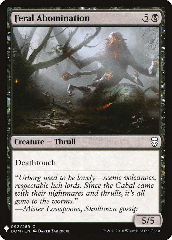 Feral Abomination [Mystery Booster] | Boutique FDB TCG