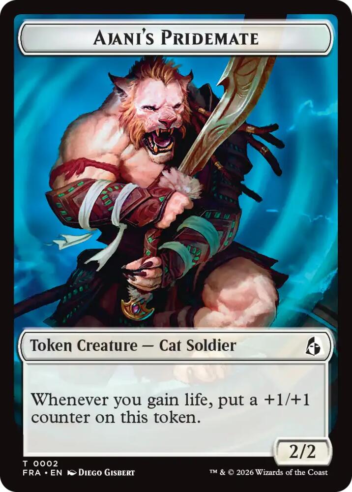 Ajani's Pridemate // Mowu Double-Sided Token (2 // 10) [Reality Fracture] | Boutique FDB TCG