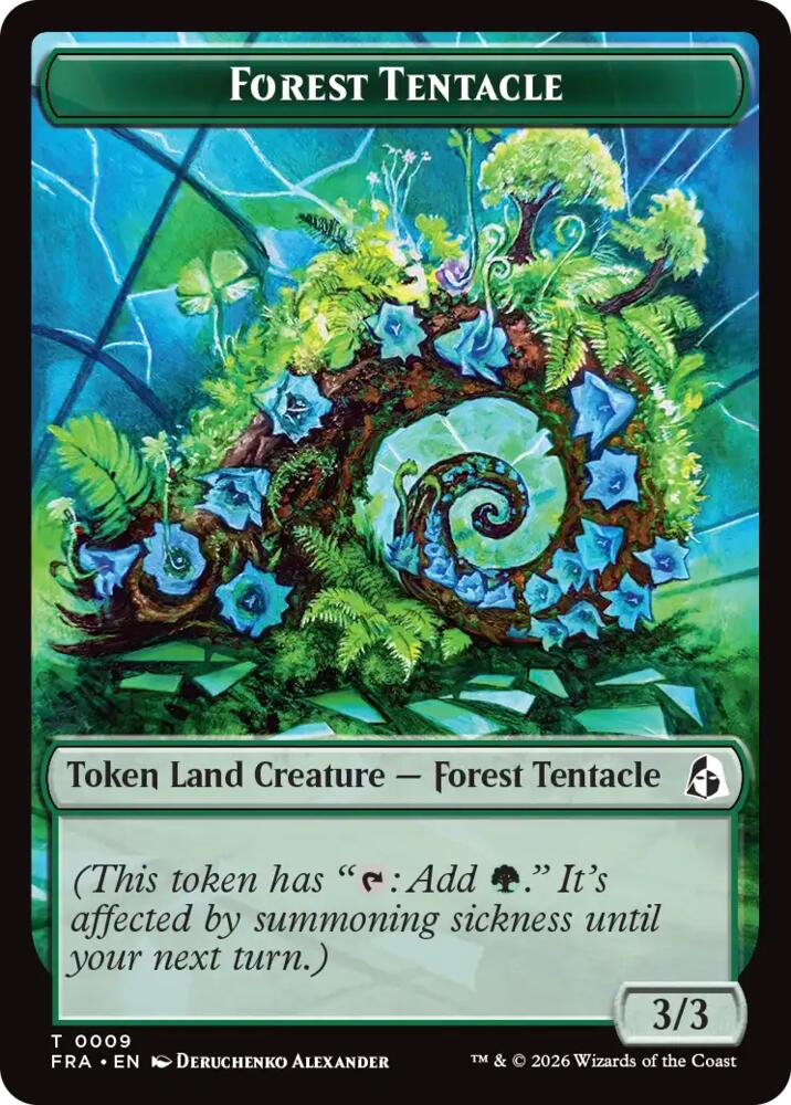 Forest Tentacle // Beast Double-Sided Token (9 // 8) [Reality Fracture] | Boutique FDB TCG