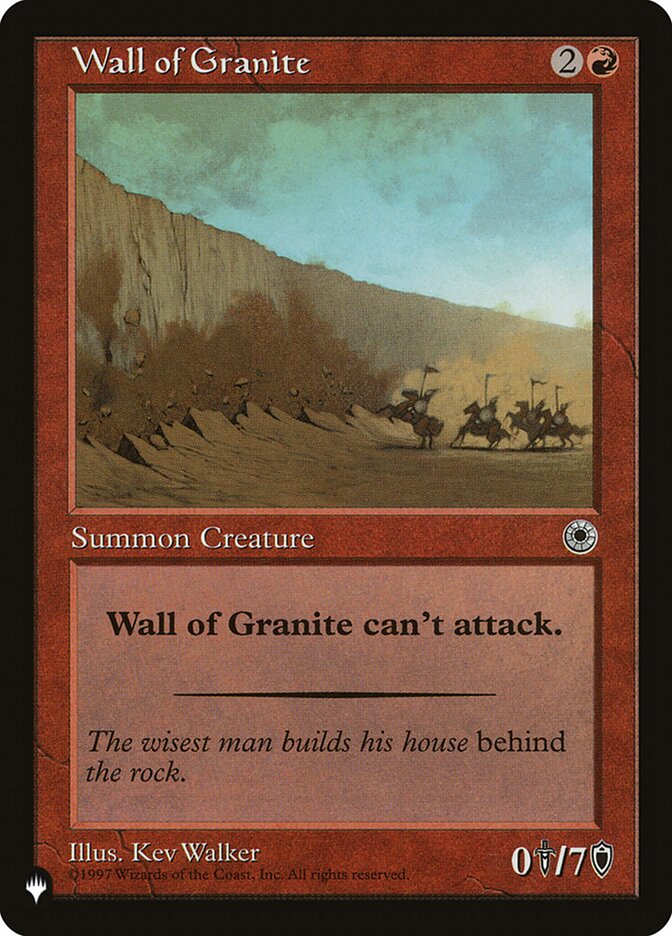 Wall of Granite [The List] | Boutique FDB TCG