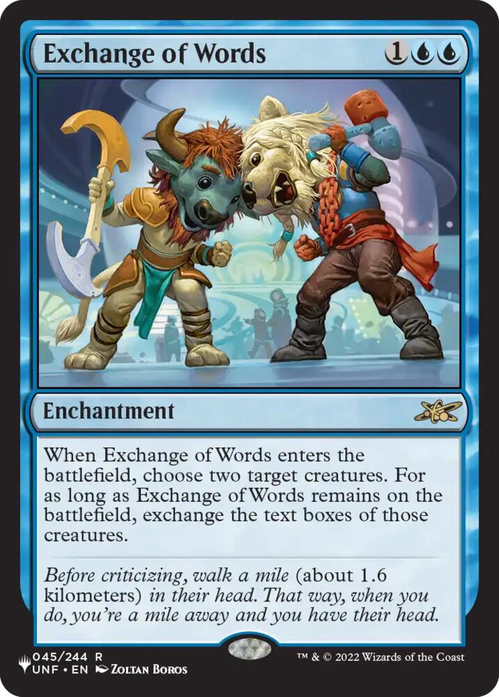 Exchange of Words (45) [The List] | Boutique FDB TCG