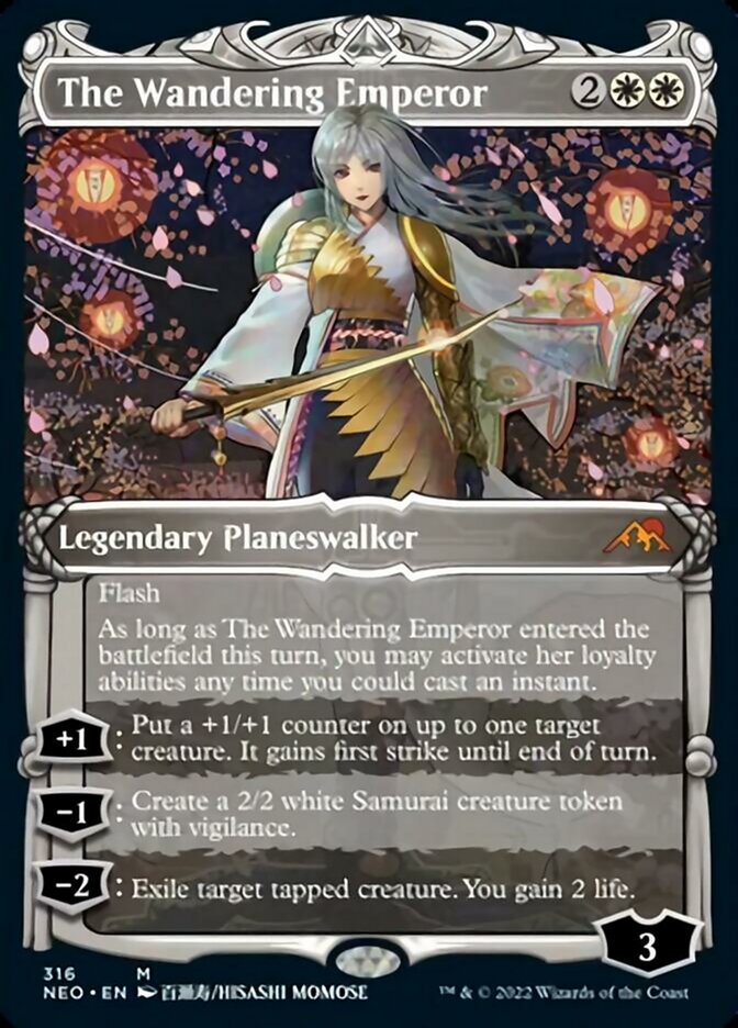 The Wandering Emperor (Showcase Samurai) [Kamigawa: Neon Dynasty] | Boutique FDB TCG