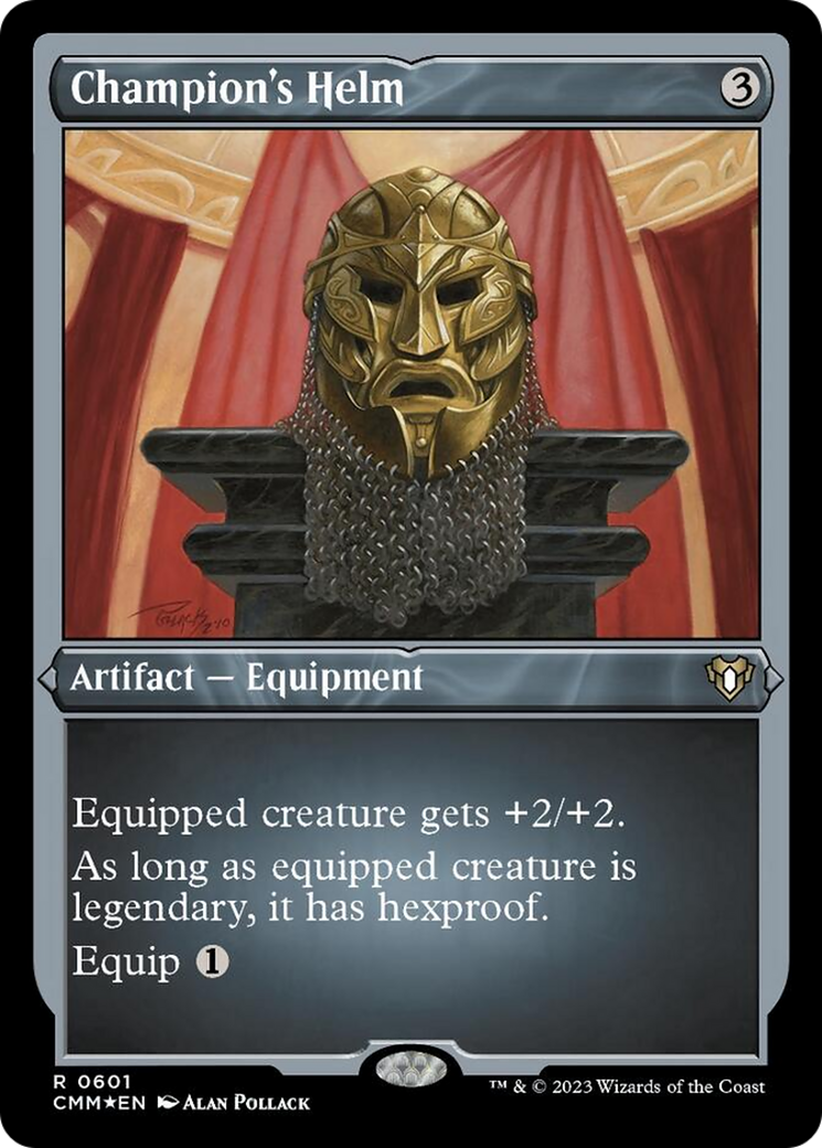 Champion's Helm (Foil Etched) [Commander Masters] | Boutique FDB TCG