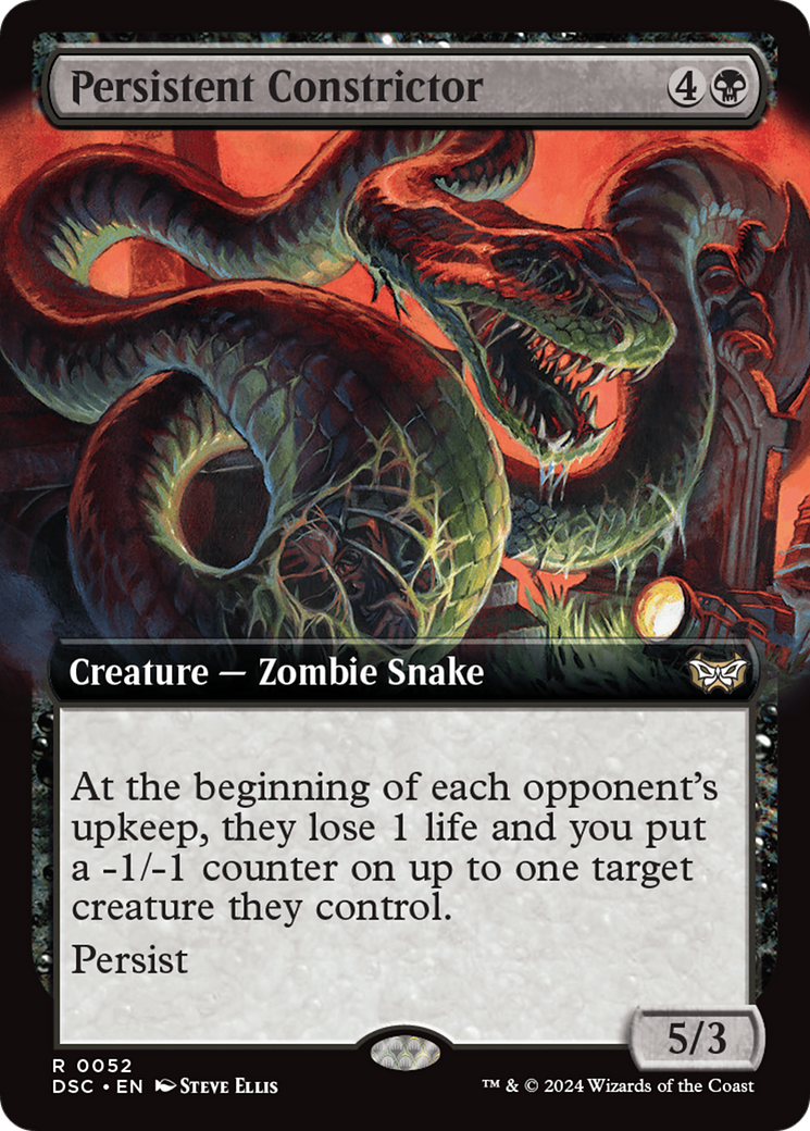 Persistent Constrictor (Extended Art) [Duskmourn: House of Horror Commander] | Boutique FDB TCG