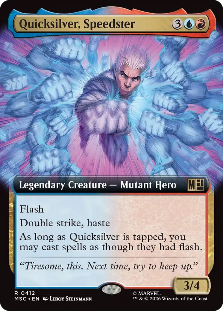 Quicksilver, Speedster (Extended Art) [Marvel Super Heroes Commander] | Boutique FDB TCG