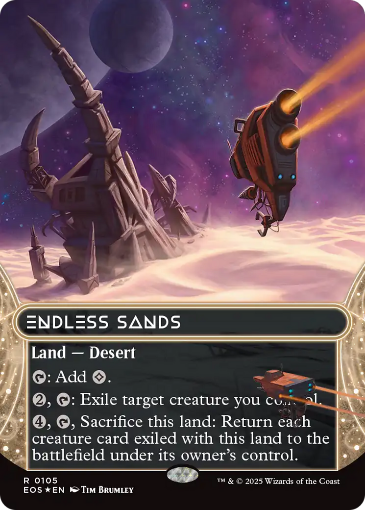 Endless Sands (0105) (Borderless) (Galaxy Foil) [Edge of Eternities: Stellar Sights] | Boutique FDB TCG