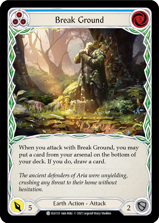 Break Ground (Blue) [ELE133] (Tales of Aria)  1st Edition Rainbow Foil | Boutique FDB TCG
