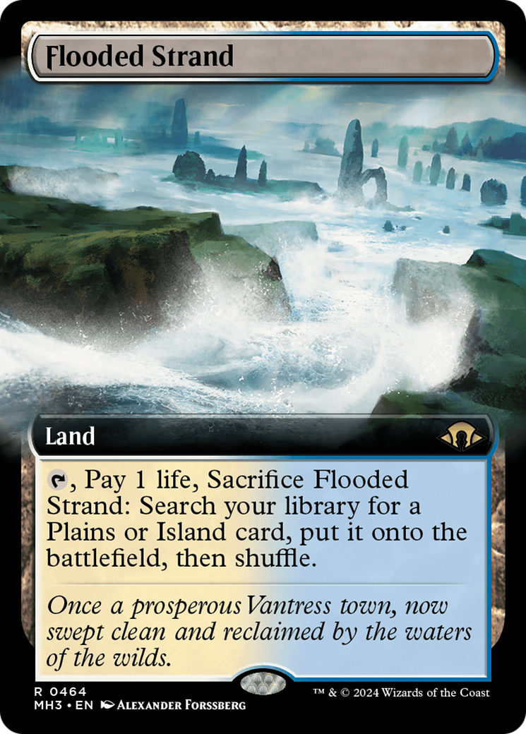 Flooded Strand (Extended Art) [Modern Horizons 3] | Boutique FDB TCG